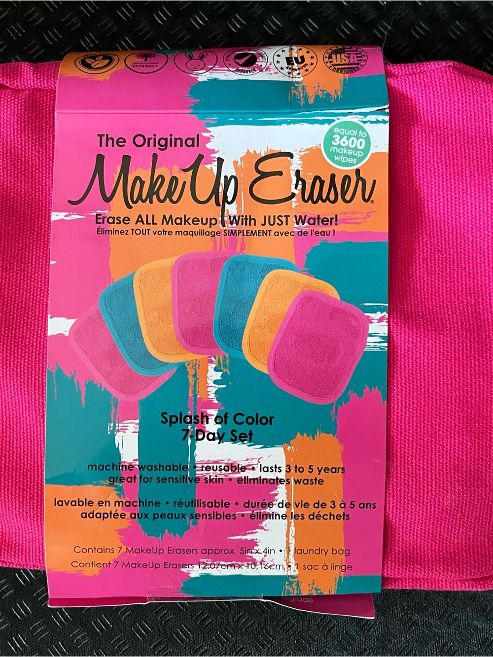 MakeUp Eraser Splash of Color Set - Pink, Teal, Yellow